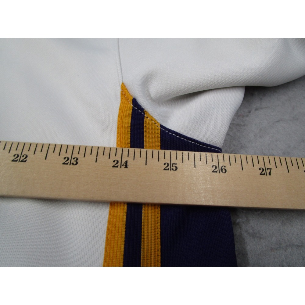 Vintage Pro Champ Los Angeles Basketball Mens 2XL White Snap Front Warm Up 90s - Picture 10 of 12